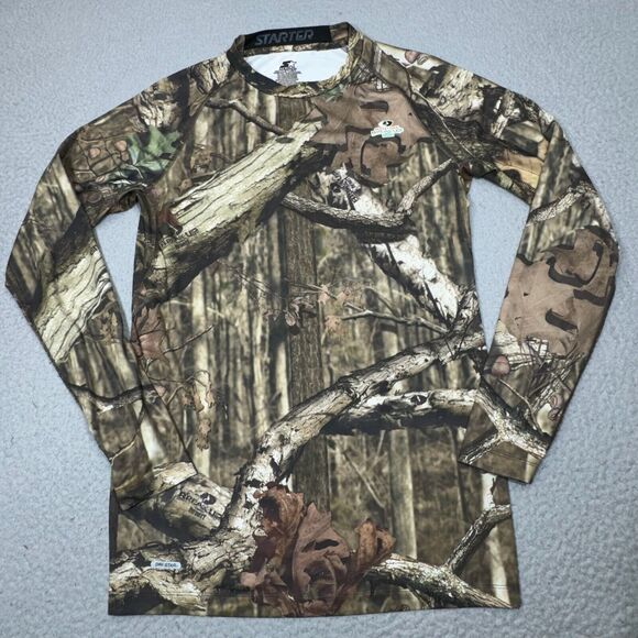 Mossy Oak Shirt Men Small‎ Green Camouflage Starter Break Up Infinity Long Camo - Picture 1 of 12